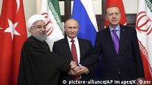 Russland | Präsidenten Erdogan, Putin und Rouhani