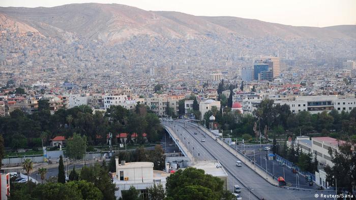 شهر دمشق در روز حمله هوایی