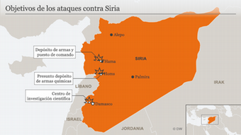 Infografik Karte Luftangriffe auf Syrien SPA