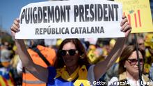 Spanien Barcelona Demonstration für inhaftierte katalanische Politiker