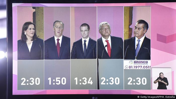 Mexiko Präsidentschaftskandidatendebatte (Getty Images/AFP/A. Estrella)