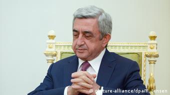 Armenische Präsident Sersch Sargsjan (picture-alliance/dpa/R. Jensen)