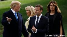 USA Donald Trump, Emmanuel Macron und die First Ladys im Weißen Haus in Washington