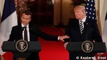 USA PK US-Präsident Trump und französicher Präsident Macron in Washington