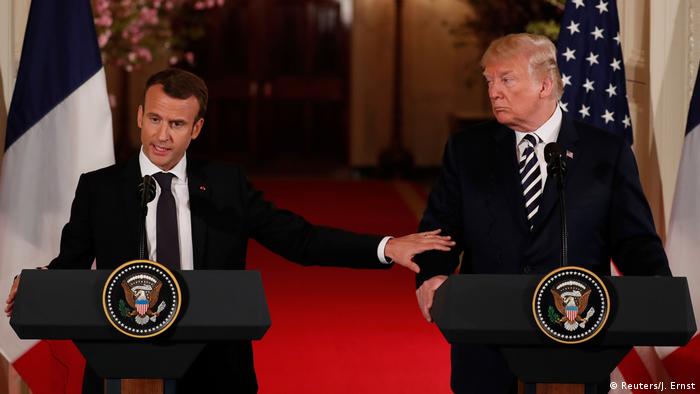 Macron y Trump en Washington este 24 de abril de 2018