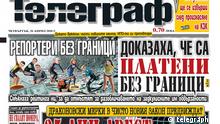 Screemshot - bulgarische Zeitung telegraph