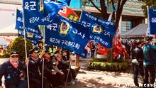 Protest südkoreanischer Nationalisten gegen Entspannungspolitik