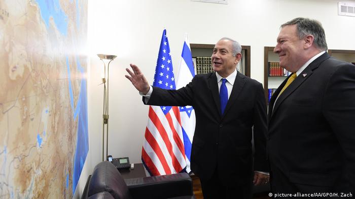 Israel Tel Aviv Mike Pompeo bei Benjamin Netanjahu (picture-alliance/AA/GPO/H. Zach)
