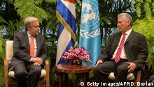 Kuba UN Generalsekretär Antonio Guterres und Präsident Miguel Diaz-Canel