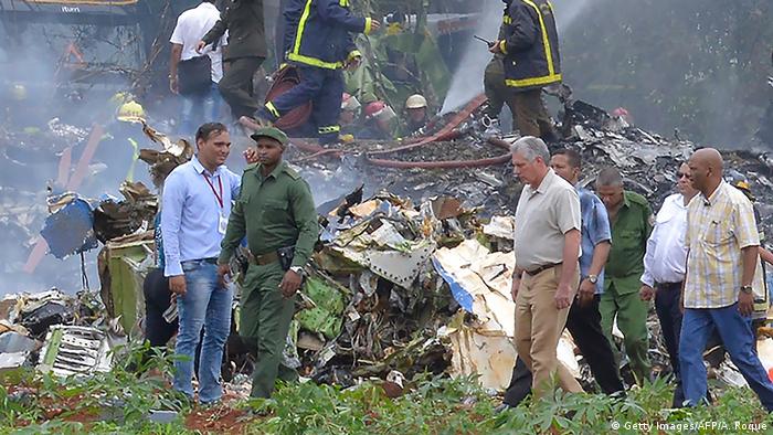 Kuba Havanna - Flugzeug beim Start abgestürzt: Präsident Miguel Diaz-Canel (Getty Images/AFP/A. Roque)