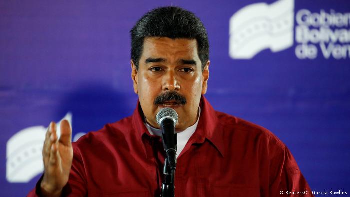 Venezuela Wahlen | PK Nicolas Maduro nach Stimmabgabe (Reuters/C. Garcia Rawlins)