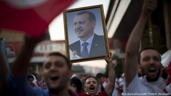 Supporters rally for Turkey's Recep Tayyip Erdogan