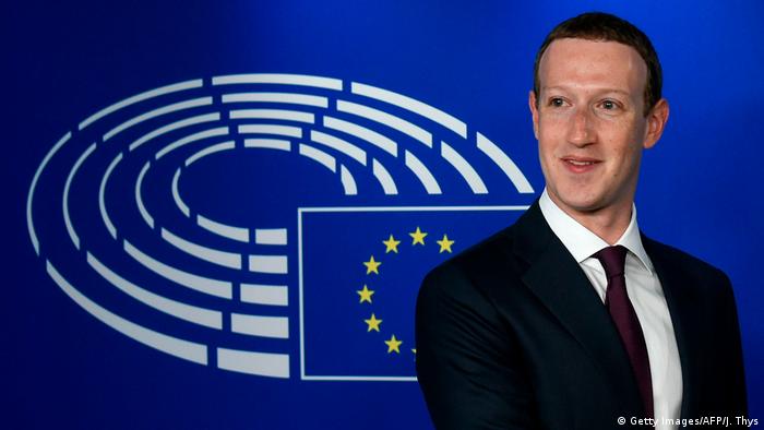 Brüssel EU-Parlament | Mark Zuckerberg, Facebook-CEO (Getty Images/AFP/J. Thys)