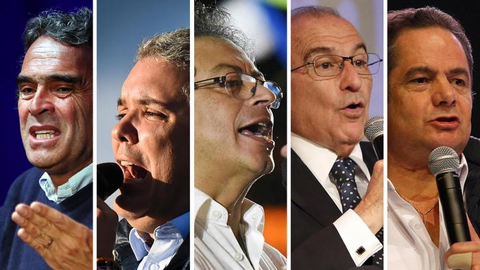 Bildkombi Kandidaten der Präsidentschaftswahl in Kolumbien