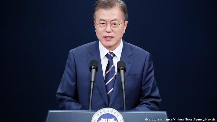 Südkorea -DPRK Gipfeltreffen - Präsident Moon Jae-in (picture-alliance/Xinhua News Agency/Newsis)