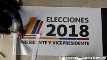 Kolumbien Präsidentschaftswahlen Wahllokal