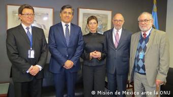 USA New York UN Alberto Vital, Juan Jose Gomez, Pilar del Rio, Jose Ramon Cossio und Seltiel Alatriste (Misión de México ante la ONU
)