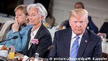 Kanada G7 Gipfel in Charlevoix Trump , Lagarde und Merkel