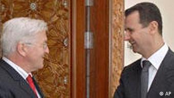 ملاقات فرانک والتر اشتاین مایر و بشار اسد در دمشق (۷ ژوئیه ۲۰۰۹)