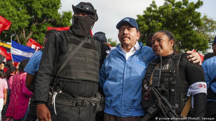   Nicaragua Masaya Ankunft Daniel Ortega, Præsident (Photo Alliance / AP Photo / C. Venegas) 