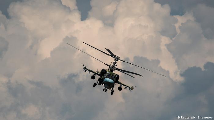 A Kamov Ka-52 military helicopter during the Aviadarts competition (Reuters/M. Shemetov)