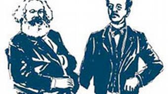Карл Маркс и Фердинанд Лассаль. Рисунок современника