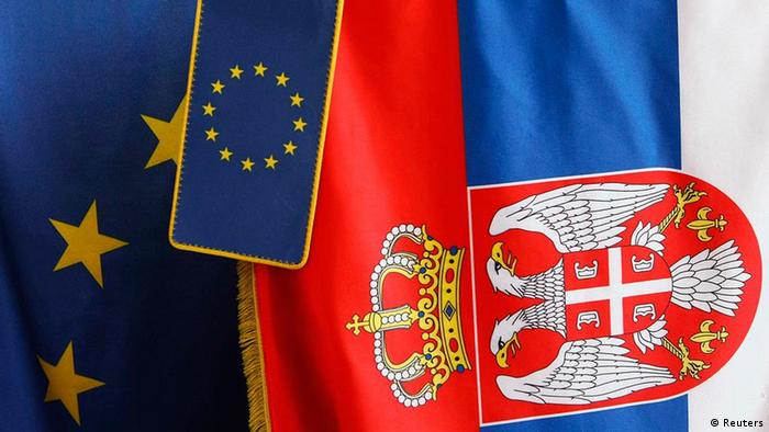 Serbien EU Flagge