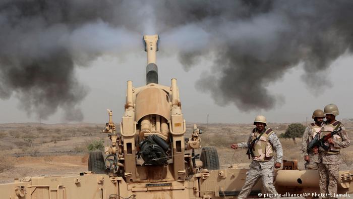 Saudi Arabien Grenze Jemen Saudische Armee Bodentruppen Soldat
