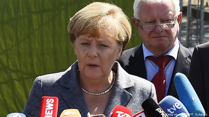 Heidenau - Bundeskanzlerin Angela Merkel