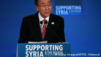 Großbritannien Ban Ki-moon auf der Syrien Geberkonferenz