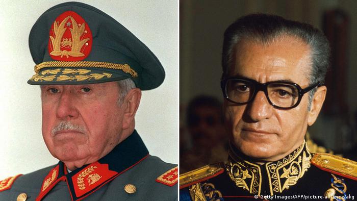 Bildkombo Pinochet und Schah von Persien