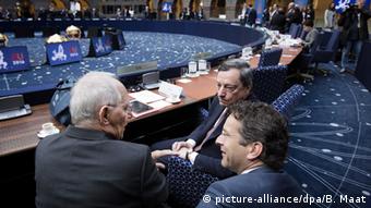 Amsterdam EU Finanzministertreffen Schäuble Draghi und Dijsselbloem