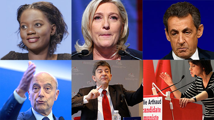 Kombobild französische Präsidentschaftskandidaten 2017