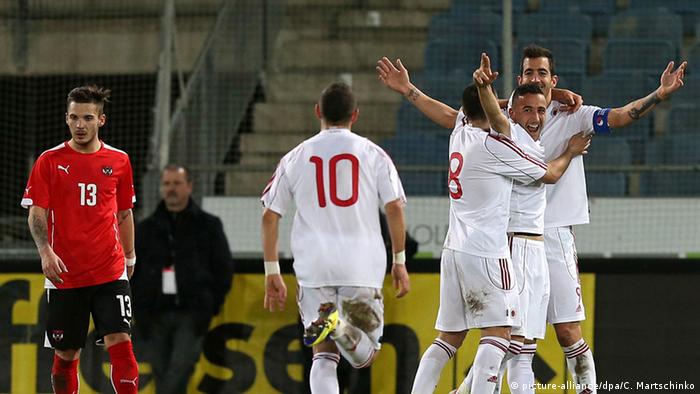 Österreich Fußball EM 2016 Qualifikation Albanien 2015 Jubel