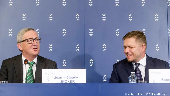 EU Slowakei Ratspräsidentschaft Juncker und Fico