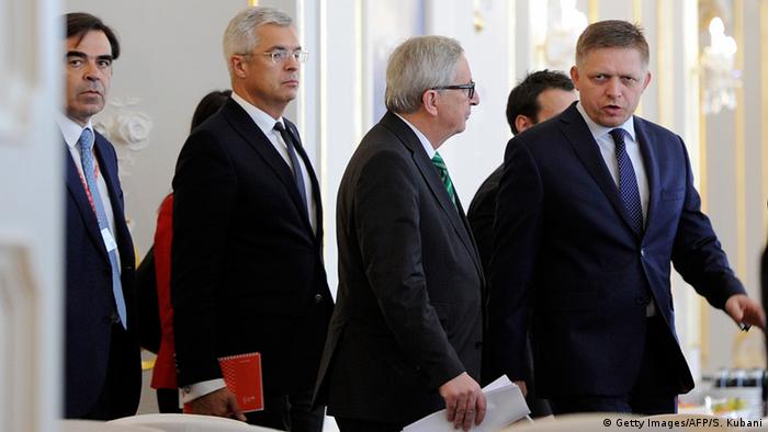 EU Slowakei Ratspräsidentschaft Juncker und Fico
