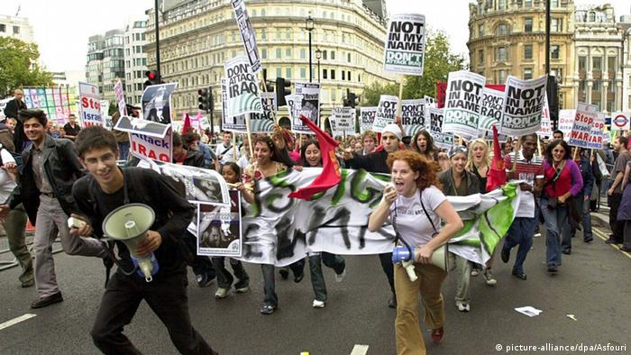 London Demonstration gegen Irak Krieg 