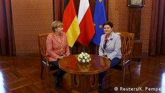 Polen Beata Szydlo empfängt Angela Merkel