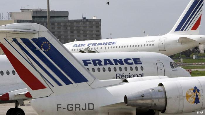 Air France planes on the tarmac at Charles de Gaulle airport in Paris (AP)