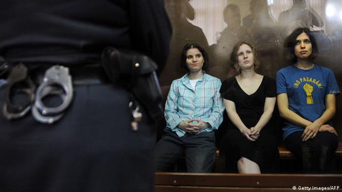 Moskau Urteilsverkündung Prozess Pussy Riot (Getty Images/AFP)