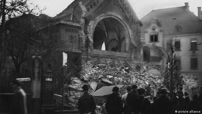 Sinagoga destruída em Chemnitz 