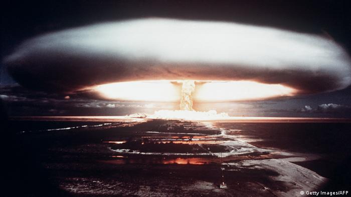 French atom bomb test near Mururoa