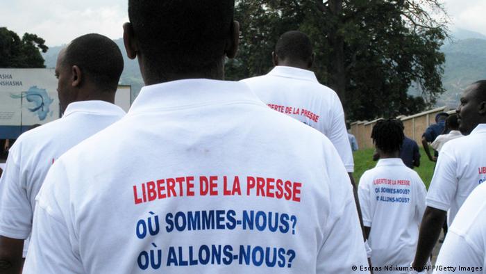 A Burundian with a t-shirt calling for freedom of the press (Esdras Ndikumana/AFP/Getty Images)