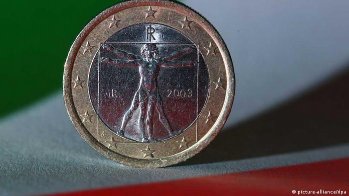 Italienische Euromünze (picture-alliance/dpa)