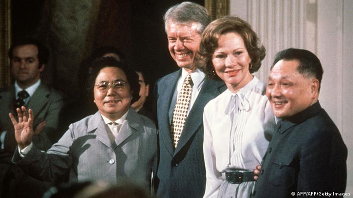 China USA Gipfeltreffen Jimmy Carter und Deng Xiaoping 1979 (AFP/AFP/Getty Images)