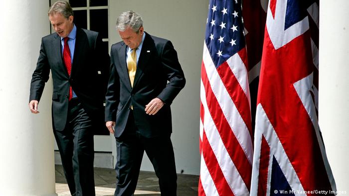 George W. Bush and Tony Blair in 2007 in Washington at the White House (Win McNamee/Getty Images)