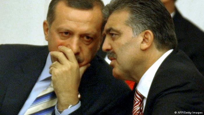 Recep Tayyip Erdogan and Abdullah Gul speak in 2008 (AFP/Getty Images)