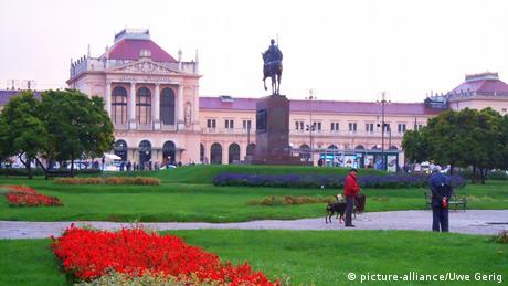 A picture of Zagreb main station in Croatia.