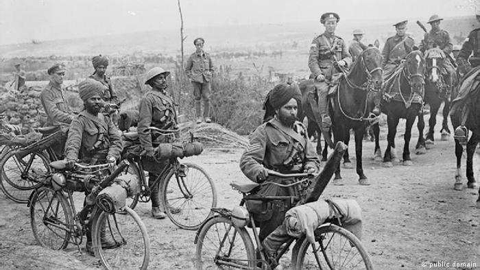 یک میلیون سرباز هندی در جنگ جهانی اول حضور داشتند