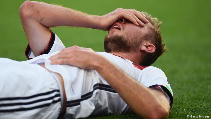 Christoph Kramer after his injury at the World Cup final in Brazil 